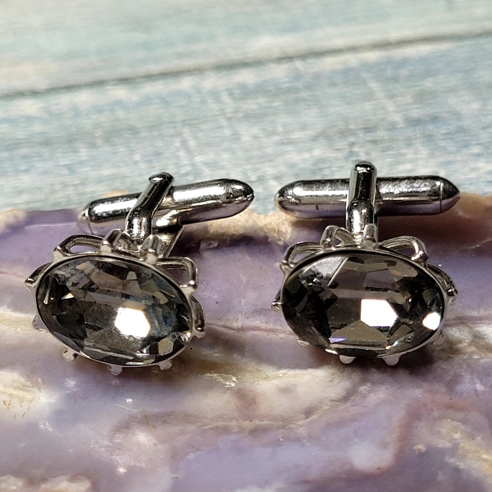SWANK Silver and gray Cufflinks